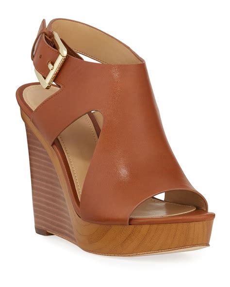 michael michael kors josephine leather wedge|MICHAEL Michael Kors 'Josephine' Wedge (Women) .